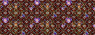Kahverengi, gri ve kırmızı renklerde güzel bir tekstil. Raster illüstrasyonu. Suluboya çiçekli çiçek deseni.