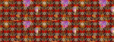 Raster çiçekleri klasik tarzda çizilmiş. Çiçekli yumuşak bir eskiz şekli. Kahverengi, kırmızı ve bej renklerde bahar çiçekleri. Raster illüstrasyonu.