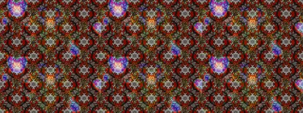 Kahverengi, gri ve kırmızı renklerde güzel bir tekstil. Raster illüstrasyonu. Suluboya çiçekli çiçek deseni.