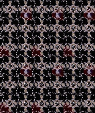 Raster suluboya çiçek deseni, narin çiçekler, siyah, nötr ve kahverengi çiçekler, tebrik kartı şablonu. Raster Güzel kumaş deseni.