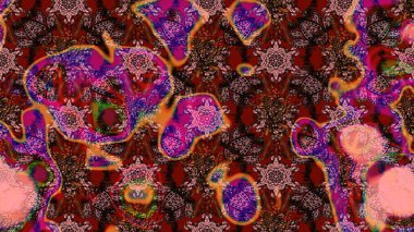 Çizim çiçek deseni duvar kağıdı, web sitesi arka planı, ambalaj kağıdı, davetiye, broşür, afiş veya web sitesi için kullanılabilir. Parlak elementlerin. El çizimi Raster illüstrasyonu.