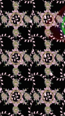 Tony 'nin kumaş kalıbını çiz. Küçük çiçekteki sevimli çiçek deseni. Raster illüstrasyonu. Modaya uygun kumaş deseni.