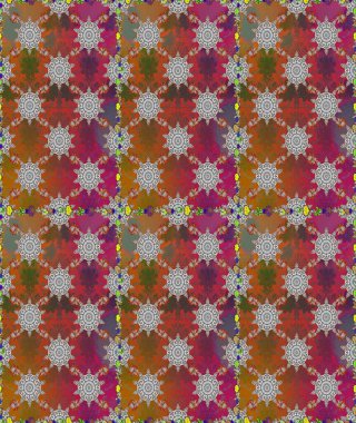 Düz Çiçek Elementleri Tasarımı. Raster illüstrasyonu. Renkli Bahar Temalı Kusursuz Arkaplan. Şirin çiçek elementleri. Kusursuz desenli. Moda desenli..