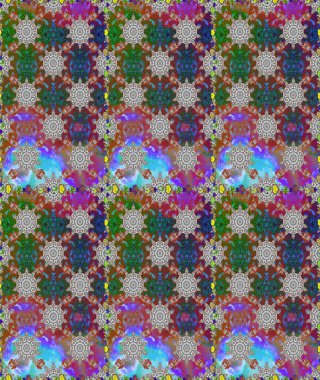 Çiçek buketleriyle klasik tarzda kusursuz desenler. Gri ve kahverengi renklerde. Raster illüstrasyonu.