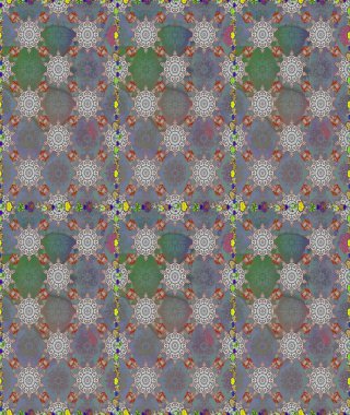 Raster illüstrasyonu. Şatafatlı bahar bahçesi dokusu. Çiçeksiz arka plan. Çiçek deseni.