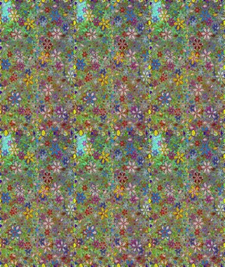 Raster illüstrasyonu. Tomurcukları çiçek olan sevimli bir çiçek deseni. Eski usul. Kumaş, tekstil, duvar kağıdı baskısı için. Kusursuz bir geçmişi var. Raster..