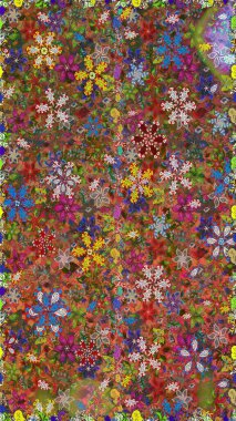 Raster Moda kumaş deseni. Çizgisiz desen. Şirin çiçekler..