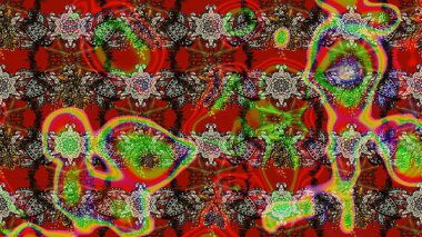 Raster Hip kumaş deseni. Eskiz Vintage Çiçek Deseni.