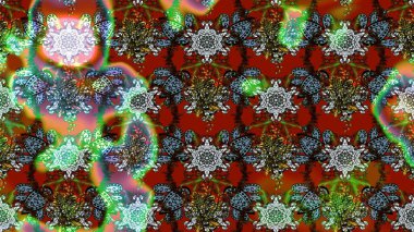 Küçük çiçekli basit bir çiçek çizimi. Moda baskısı, albüm, ambalaj kağıdı ve duvar kağıdı için zarif dekoratif süslemeler. Kahverengi, yeşil ve kırmızı renklerde şirin çiçekler. Raster illüstrasyonu.