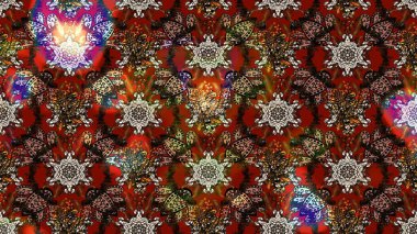 El çizimi Raster çizimi. Parlak elementlerin. Çizim çiçek deseni duvar kağıdı, web sitesi arkaplanı, paket kağıdı, davetiye, broşür, pankart veya web sitesi için kullanılabilir.