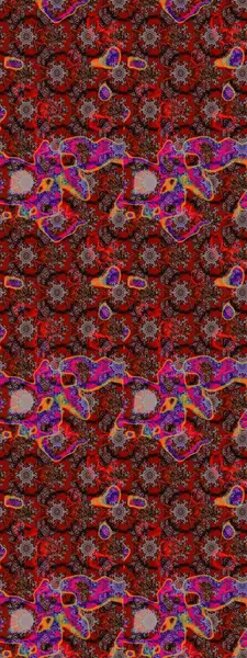 Çiçek izi. Çiçekler suluboya tarzında kahverengi, kırmızı ve siyah renklerde. Suluboya çizim deseni.