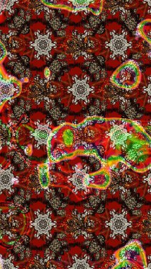 Çiçekler suluboya tarzında kahverengi, kırmızı ve siyah renklerde. Raster illüstrasyonunda çiçek deseni çizimi.