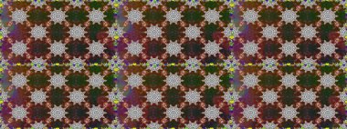 Küçük çiçekteki sevimli çiçek deseni. Kahverengi ve gri renkte çiçekler.