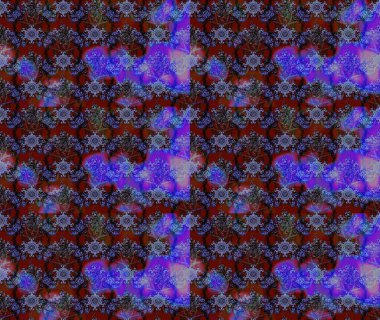 Raster - stok. Mor çiçekli eskiz deseni, suluboya çiçek deseni, sevimli çiçek, duvar kağıdı, kart veya kumaş için fayanslı.