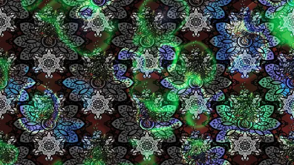 Renkli Bahar Teması eskiz kalıbı. Raster. Düz Çiçek Elementleri Tasarımı.