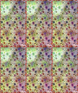 Düz Çiçek Elementleri Tasarımı. Tarafsız ve bej renkli çiçekler. Raster Illustrasyon 'da moda olmayan çiçek deseni. Renkli Yaz Temalı Kusursuz Arkaplan.