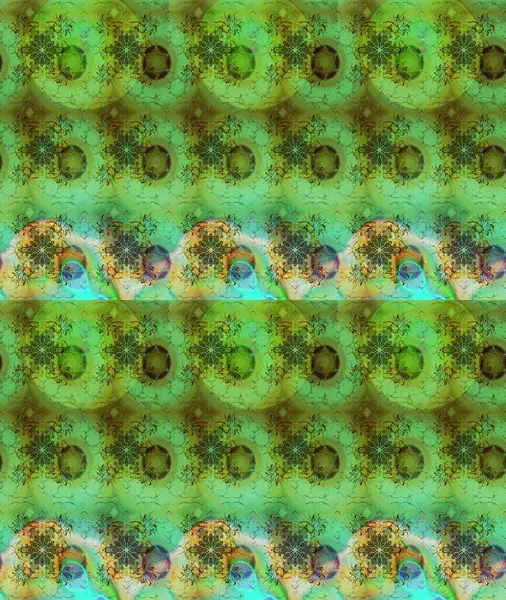 Renkli Bahar Teması eskiz kalıbı. Yeşil renkli çiçekler. Düz Çiçek Elementleri Tasarımı. Raster illüstrasyonunda çiçek deseni çizimi.