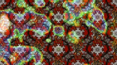 Raster illüstrasyonundaki çiçek desenli çizim. Güzel kumaş deseni. Düz Çiçek Elementleri Tasarımı. Renkli Bahar Teması çizim şablonu.