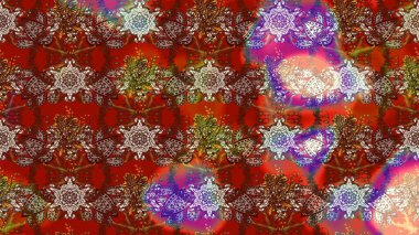 Şirin karalamalı çiçek desenli çizim. Eskiz stili kahverengi, kırmızı ve nötr renklerde. Raster illüstrasyonu. El yapımı çiçek ve bitki koleksiyonu. Raster illüstrasyonu.