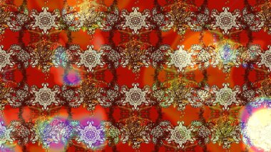 Kahverengi, kırmızı ve bej renklerde. Çiçek buketleriyle klasik bir eskiz şekli. Raster illüstrasyonu.