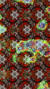 Çiçek çelengi. Desen, çizim, çiçek sınırı. Kıvırcık, parlak örgü. Eski moda arka plan. Güzel, parlak, pürüzsüz kumaş, tuval. Raster illüstrasyonu.