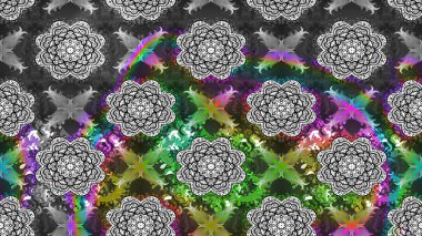Süslü kumaş deseni. Çiçekli çiçek deseni, suluboya. Raster deseni.