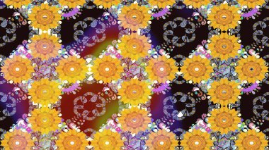 Raster Hip kumaş deseni. Eskiz Vintage Çiçek Deseni.