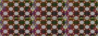 Küçük çiçekteki sevimli çiçek deseni. Kahverengi ve gri renkte çiçekler.