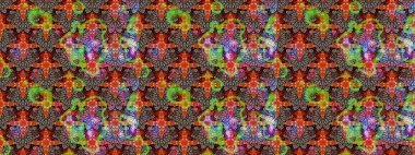 Raster düz çiçek çizim deseni. Hediye ambalaj kağıdı, tebrik kartları, posterler ve pankart tasarımı. Kahverengi renkte çiçekler.