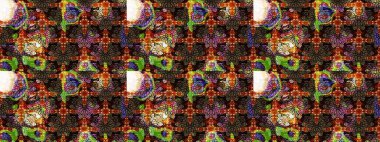 Taslak dekoratif arka plan, çiçek mandala. Kahverengi renklerde. Çiçek. Raster illüstrasyonu.