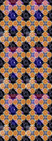 Raster illüstrasyonu. Klasik çiçek tasarımı elementleri. Siyah kıvırcık çiçekler siyah renklerde şekillenir.