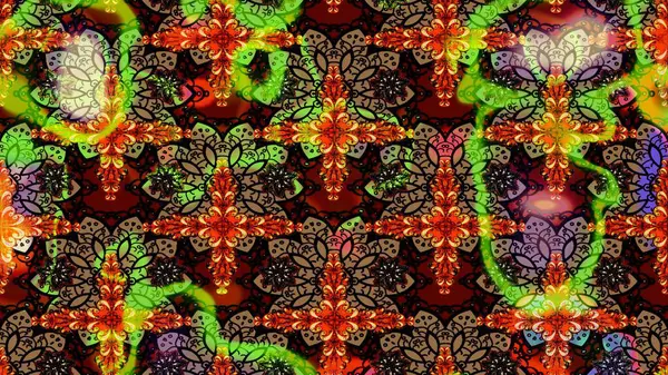 Çiçek deseni duvar kağıdı, desen dolguları ve web sayfası arka planı için kullanılabilir. Şekil verilmiş çiçeklerle eskiz deseni. Süslü zentangle çizim dokusu, soyut çiçeklerle süslenmiş..