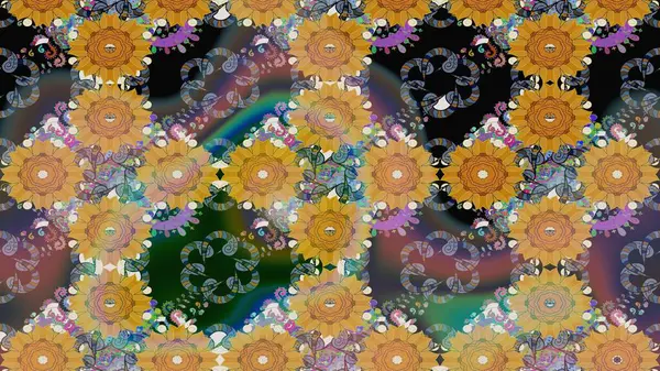 Çiçekli bahar çiçekleri. Motley illüstrasyonu. Küçük renkli çiçekler. Küçük çiçekte güzel bir desen. Moda baskıları için zarif bir şablon.