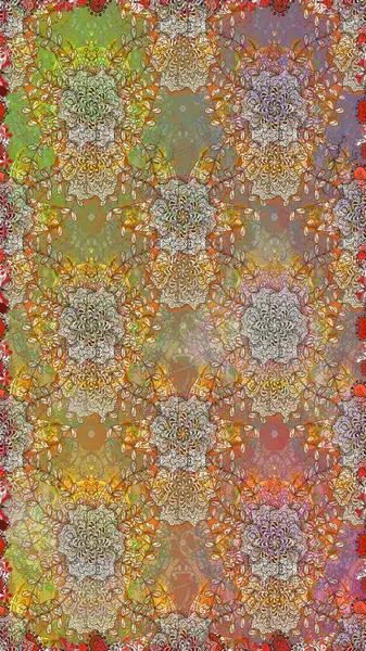 Yaz çiçekleri teması. Kahverengi ve bej renkler. El çizimi, soyut ve süslü elementler. Klasik çiçekler. Suluboya resim taklit Raster illüstrasyonu.