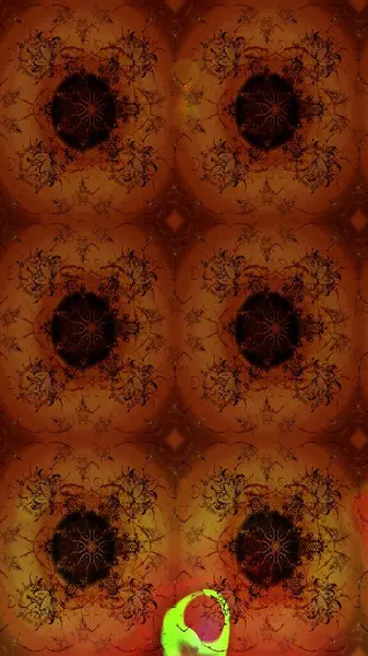 Raster illüstrasyonu. 3D çiçekler, eskiz. Kahverengi renklerde.