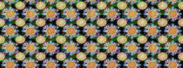 Güzel, parlak, pürüzsüz kumaş, tuval. Kıvırcık, parlak örgü. Çiçek çelengi. Eski moda arka plan. Raster illüstrasyonu. Şablon, pürüzsüz, çiçekli kenar..