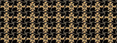 Çiçek desenleri siyah ve bej renklerde, el yapımı papatyalar, papatyalar. Tekrarlayan çiçek arkaplanı, zarif siyah ve bej çiçekler duvar kağıdı.