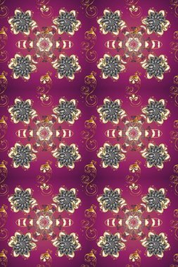 Renkli Raster altın deseni. Kış sembolü, Mutlu Noeller, Mutlu yıllar 2019. Altın kar taneleri basit, pürüzsüz desen. Soyut duvar kağıdı, ambalaj dekorasyonu.