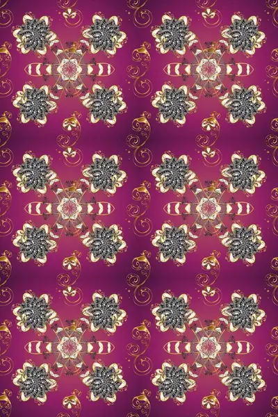 Renkli Raster altın deseni. Kış sembolü, Mutlu Noeller, Mutlu yıllar 2019. Altın kar taneleri basit, pürüzsüz desen. Soyut duvar kağıdı, ambalaj dekorasyonu.