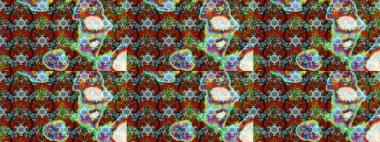 Çiçek tasarımı için inanılmaz bir kolaj cenneti tarzı. Çiçekli zambakların eskiz geçmişi. Parlak çiçekli kolaj çiçekleri kahverengi.