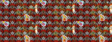 Çizgi çizimi kalıbı. Raster Moda kumaş deseni. Şirin çiçekler..