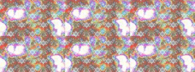 Düz Çiçek Elementleri Tasarımı. Çiçek deseni. Renkli Bahar Teması eskiz kalıbı. Raster çizimi. Güzel kumaş deseni..