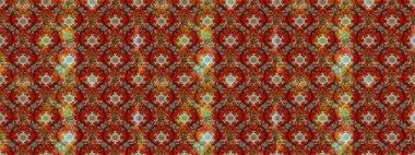 Raster illüstrasyonu. Kahverengi, kırmızı ve bej renklerde. 3D çiçekler, çizim.