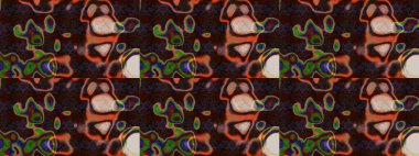 Çiçek ve yapraklı çiçek deseni. Raster illüstrasyonu. Küçük çiçekli şirin desen.