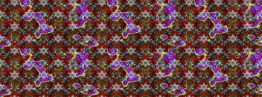 Düz Çiçek Elementleri Tasarımı. Raster illüstrasyonundaki çiçek desenli çizim. Renkli Yaz Temalı eskiz kalıbı. Gri, kırmızı ve kahverengi renkte çiçekler.