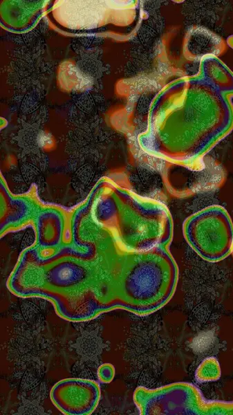 Kahverengi, yeşil ve gri renkte çiçekler. Düz Çiçek Elementleri Tasarımı. Renkli Bahar Teması eskiz kalıbı. Raster illüstrasyonunda çiçek deseni çizimi.