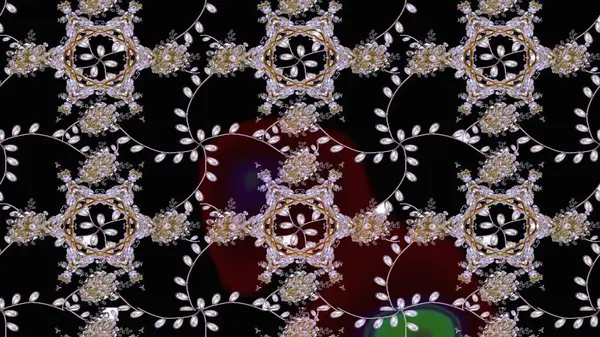 Raster illüstrasyonu. Raster deseni. Patlayan çiçekler soyut olarak yerleştirilmiş. Yumuşak, bahar çiçekleri siyah, nötr ve kahverengi renklerde.