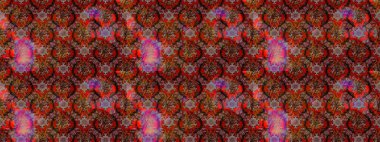 Raster illüstrasyonu. Kahverengi, kırmızı ve siyah renklerde güzel bir tekstil. Suluboya çiçekli çiçek deseni.