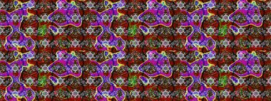 Süslü kumaş deseni. Raster deseni. Çiçekli çiçek deseni, suluboya..