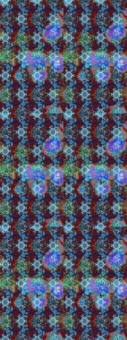 Suluboya çizim kalıbı. Çiçekler suluboya tarzında mavi, kırmızı ve nötr renklerde. Çiçek izi.